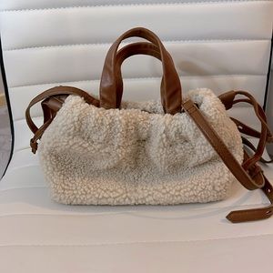 Madewell Piazza Mini Crossbody Bag in Sherpa, excellent condition